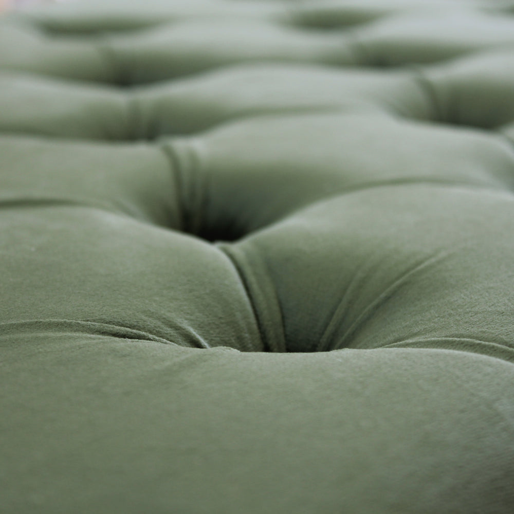 Green velvet upholstery