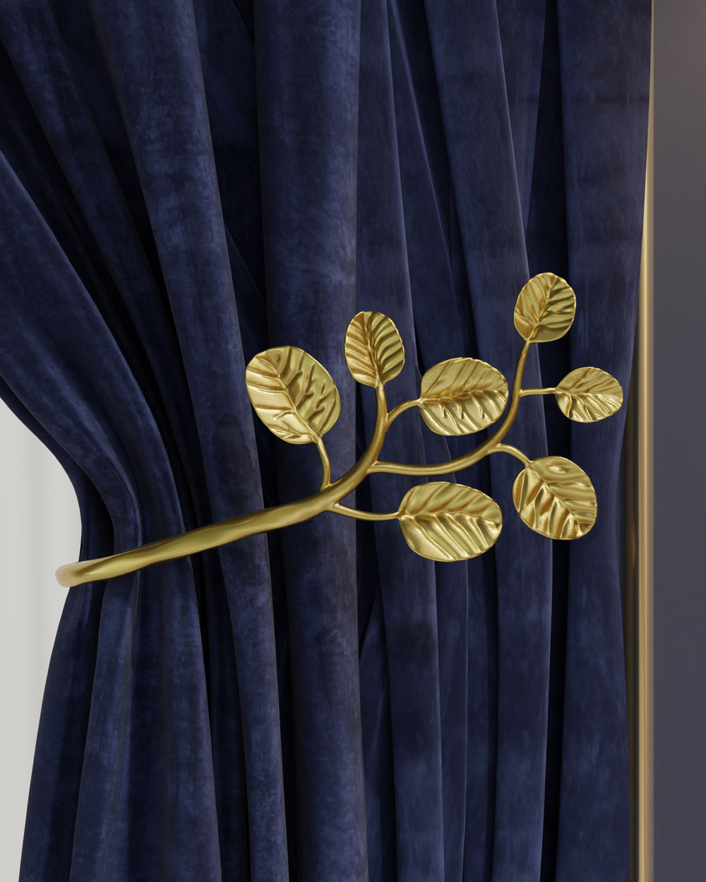 Decorative gold curtain holder