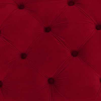 Red velvet tufted fabric upholstery